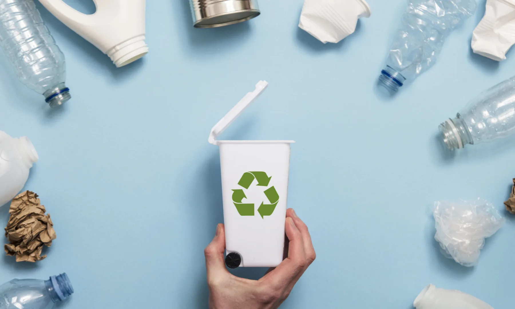 Geri dönüşüm için ayrıştırılmış plastik ambalaj atıkları